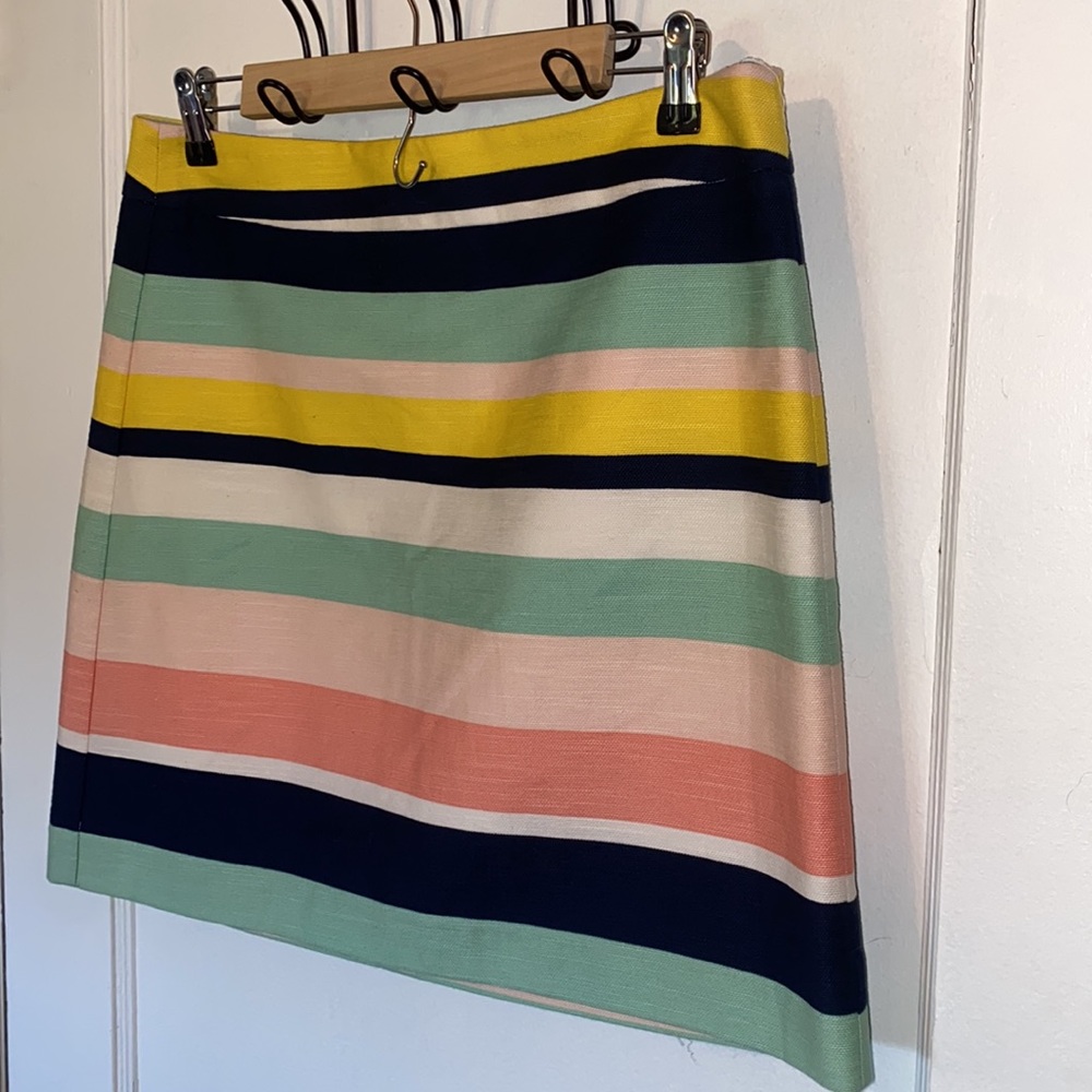 Loft multicolored a-line striped mini skirt - Picture 2 of 6